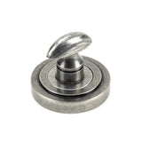 From The Anvil - Pewter Round Thumbturn Set (Art Deco) | Sku. 45752 | Trade Door Handles.