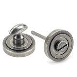 From The Anvil - Pewter Round Thumbturn Set (Art Deco) | Sku. 45752 | Trade Door Handles.