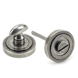 From The Anvil - Pewter Round Thumbturn Set (Art Deco) | Sku. 45752 | Trade Door Handles.