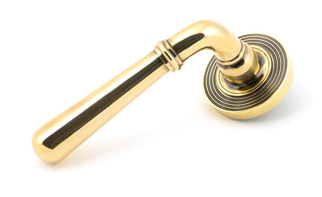 From The Anvil - Aged Brass Newbury Lever on Rose Set (Beehive) | Sku. 45757 | Trade Door Handles.