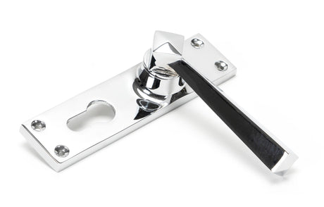 From The Anvil - Polished Chrome Straight Lever Euro Lock Set | Sku. 45762 | Trade Door Handles.