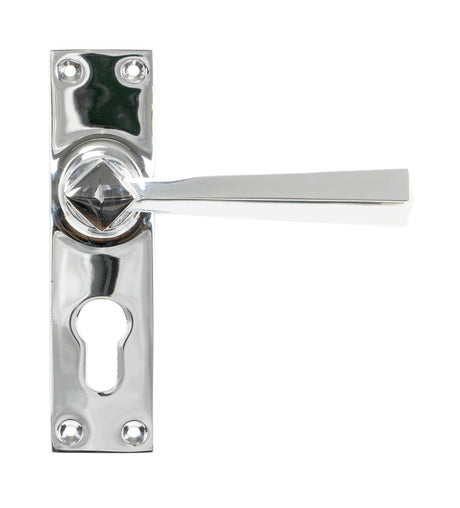 From The Anvil - Polished Chrome Straight Lever Euro Lock Set | Sku. 45762 | Trade Door Handles.