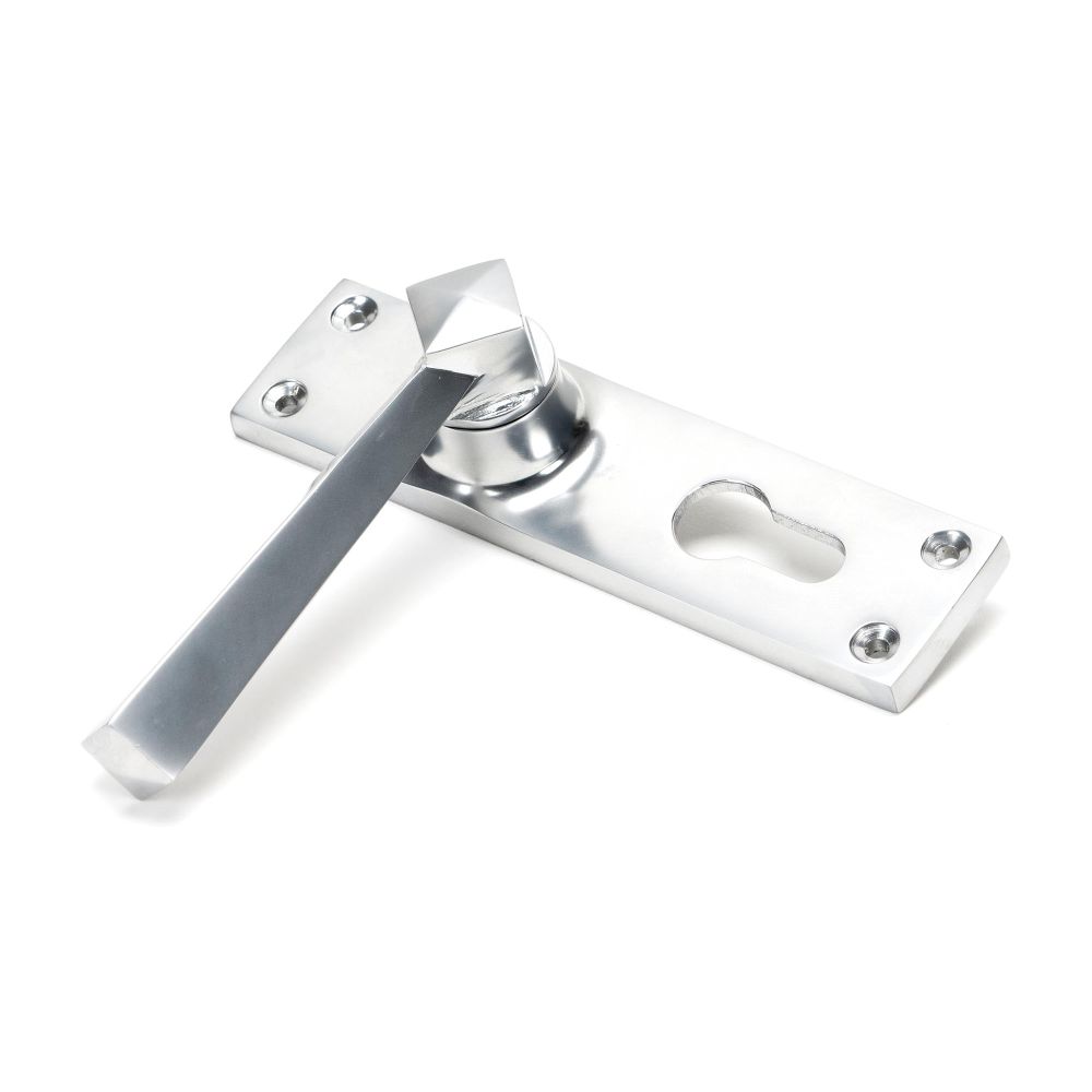 From The Anvil - Satin Chrome Straight Lever Euro Lock Set | Sku. 45763 | Trade Door Handles.