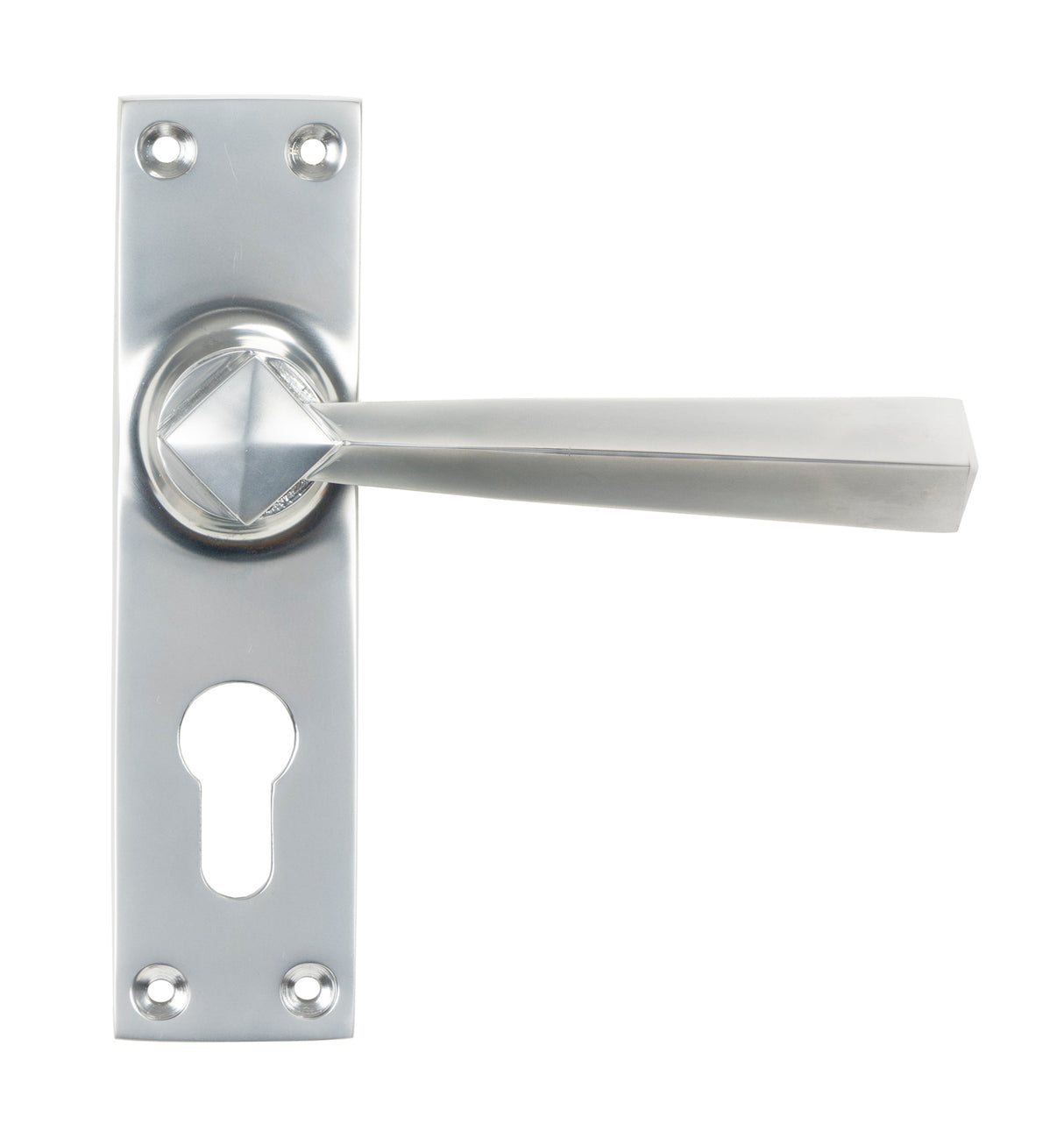 From The Anvil - Satin Chrome Straight Lever Euro Lock Set | Sku. 45763 | Trade Door Handles.