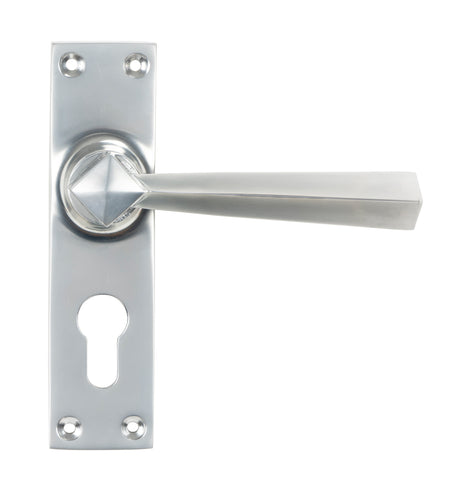 From The Anvil - Satin Chrome Straight Lever Euro Lock Set | Sku. 45763 | Trade Door Handles.