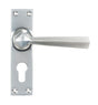 From The Anvil - Satin Chrome Straight Lever Euro Lock Set | Sku. 45763 | Trade Door Handles.