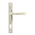 From The Anvil - Polished Nickel Hammered Newbury Slimline Espag. Lock Set | Sku. 45771 | Trade Door Handles.