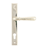 From The Anvil - Polished Nickel Hammered Newbury Slimline Espag. Lock Set | Sku. 45771 | Trade Door Handles.