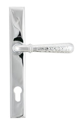 From The Anvil - Polished Chrome Hammered Newbury Slimline Espag. Lock Set | Sku. 45772 | Trade Door Handles.