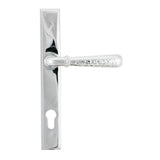 From The Anvil - Polished Chrome Hammered Newbury Slimline Espag. Lock Set | Sku. 45772 | Trade Door Handles.
