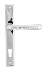 From The Anvil - Polished Chrome Hammered Newbury Slimline Espag. Lock Set | Sku. 45772 | Trade Door Handles.