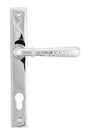 From The Anvil - Polished Chrome Hammered Newbury Slimline Espag. Lock Set | Sku. 45772 | Trade Door Handles.