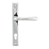 From The Anvil - Polished Chrome Hammered Newbury Slimline Espag. Lock Set | Sku. 45772 | Trade Door Handles.