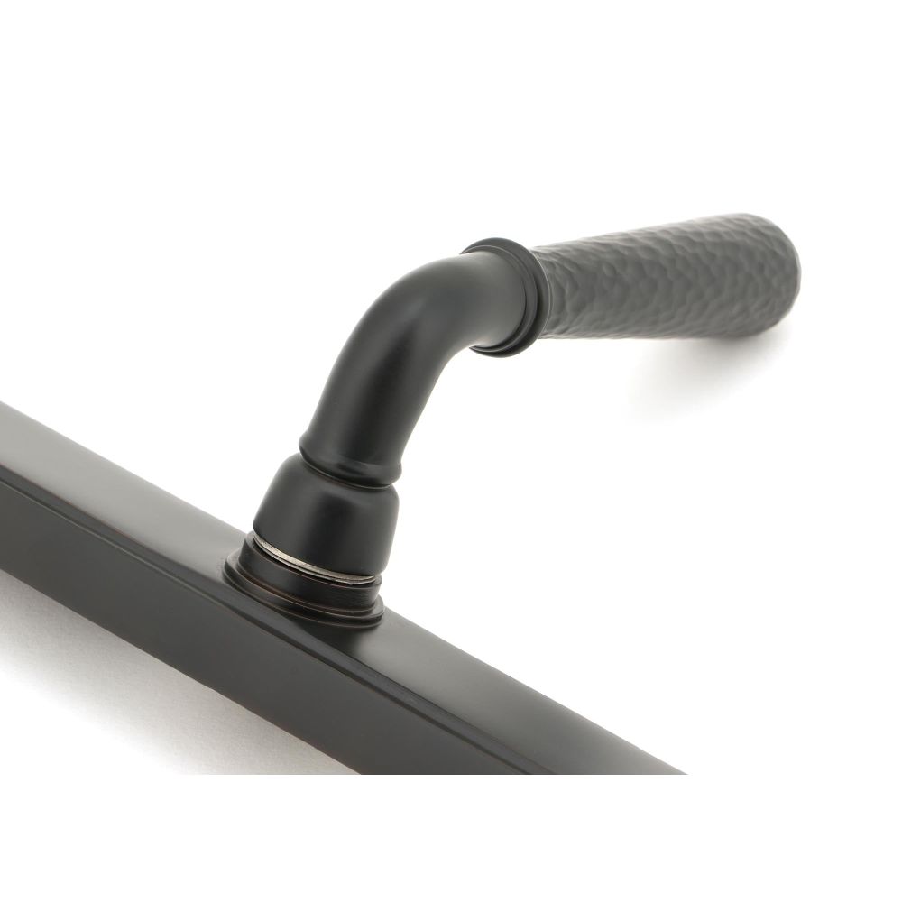 From The Anvil - Aged Bronze Hammered Newbury Slimline Espag. Lock Set | Sku. 45773 | Trade Door Handles.