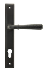 From The Anvil - Aged Bronze Hammered Newbury Slimline Espag. Lock Set | Sku. 45773 | Trade Door Handles.