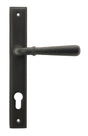 From The Anvil - Aged Bronze Hammered Newbury Slimline Espag. Lock Set | Sku. 45773 | Trade Door Handles.