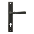 From The Anvil - Aged Bronze Hammered Newbury Slimline Espag. Lock Set | Sku. 45773 | Trade Door Handles.
