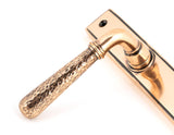 From The Anvil - Polished Bronze Hammered Newbury Slimline Espag. Lock Set | Sku. 45774 | Trade Door Handles.