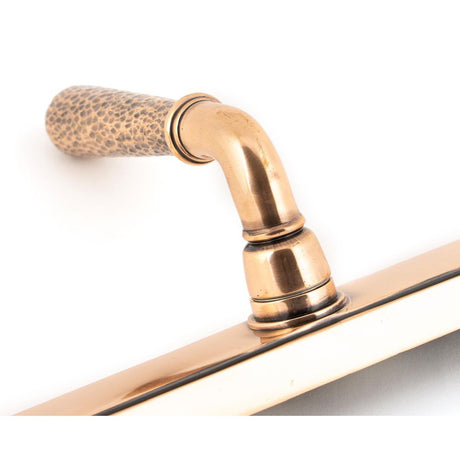 From The Anvil - Polished Bronze Hammered Newbury Slimline Espag. Lock Set | Sku. 45774 | Trade Door Handles.