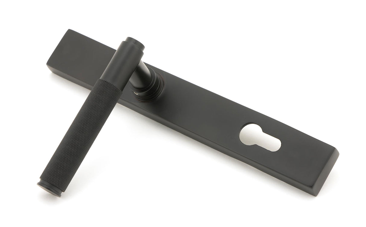 From The Anvil - Aged Bronze Brompton Slimline Lever Espag. Lock Set | Sku. 45775 | Trade Door Handles.