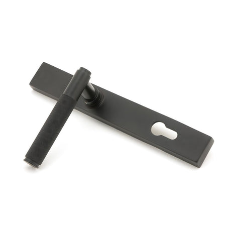 From The Anvil - Aged Bronze Brompton Slimline Lever Espag. Lock Set | Sku. 45775 | Trade Door Handles.