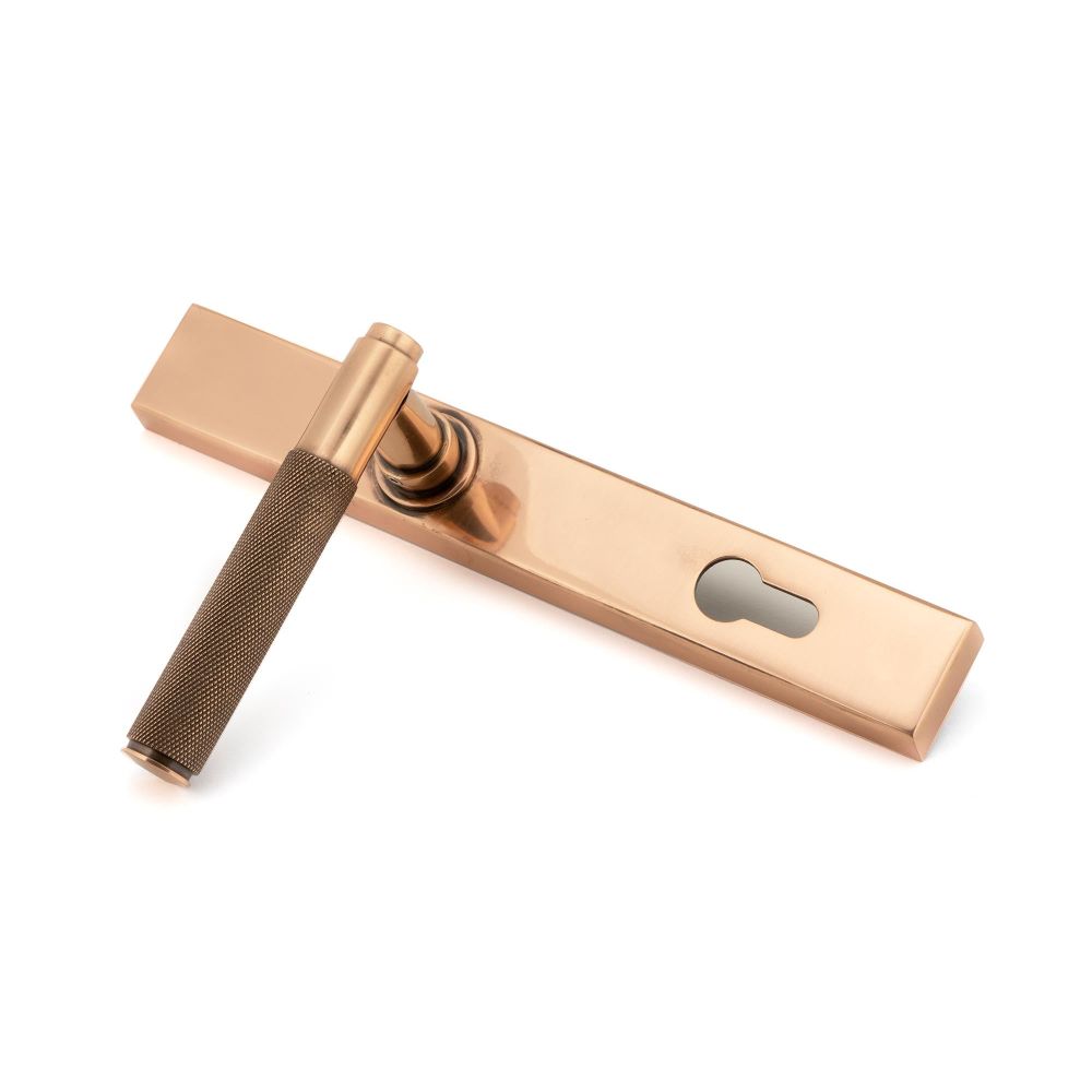 From The Anvil - Polished Bronze Brompton Slimline Lever Espag. Lock Set | Sku. 45776 | Trade Door Handles.