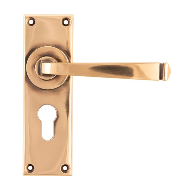 From The Anvil - Polished Bronze Avon Lever Euro Lock Set | Sku. 45790 | Trade Door Handles.