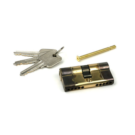 From The Anvil - Aged Brass 30/30 5pin Euro Cylinder | Sku. 45803 | Trade Door Handles.