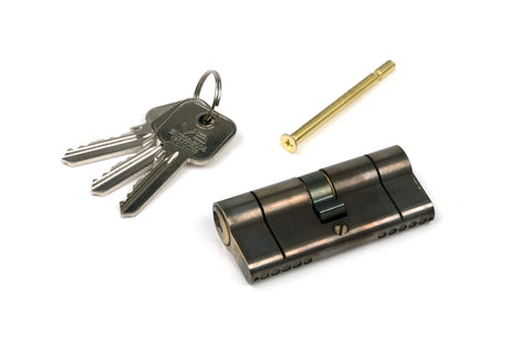 From The Anvil - Aged Brass 35/35 5pin Euro Cylinder | Sku. 45807 | Trade Door Handles.