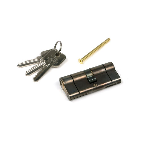 From The Anvil - Aged Brass 35/35 5pin Euro Cylinder | Sku. 45807 | Trade Door Handles.