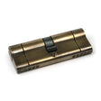 From The Anvil - Aged Brass 40/40 5pin Euro Cylinder | Sku. 45811 | Trade Door Handles.