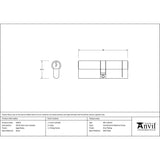 From The Anvil - Aged Brass 45/45 5pin Euro Cylinder | Sku. 45819 | Trade Door Handles.