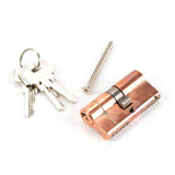 From The Anvil - Polished Bronze 30/30 5pin Euro Cylinder KA | Sku. 45821 | Trade Door Handles.