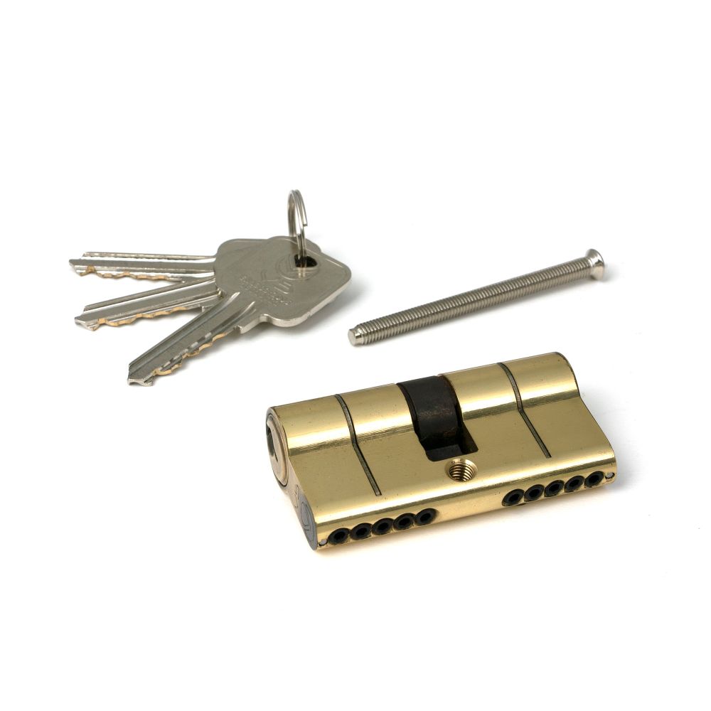 From The Anvil - Aged Brass 30/30 5pin Euro Cylinder KA | Sku. 45823 | Trade Door Handles.