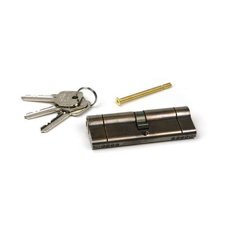 From The Anvil - Aged Brass 45/45 5pin Euro Cylinder KA | Sku. 45839 | Trade Door Handles.
