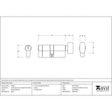 From The Anvil - Polished Bronze 35/35 5pin Euro Cylinder/Thumbturn | Sku. 45845 | Trade Door Handles.
