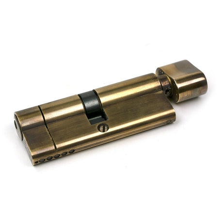 From The Anvil - Aged Brass 40/40 5pin Euro Cylinder/Thumbturn | Sku. 45851 | Trade Door Handles.