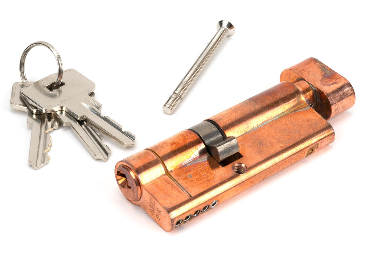 From The Anvil - Polished Bronze 35/45T 5pin Euro Cylinder/Thumbturn | Sku. 45857 | Trade Door Handles.