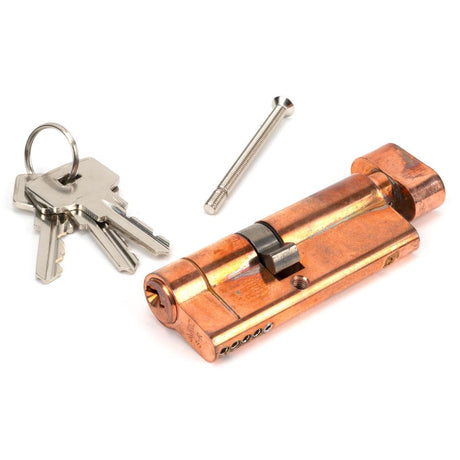 From The Anvil - Polished Bronze 35/45T 5pin Euro Cylinder/Thumbturn | Sku. 45857 | Trade Door Handles.