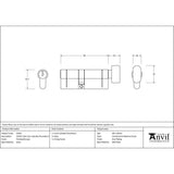 From The Anvil - Polished Bronze 35/45T 5pin Euro Cylinder/Thumbturn | Sku. 45857 | Trade Door Handles.