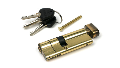 From The Anvil - Aged Brass 35/45T 5pin Euro Cylinder/Thumbturn | Sku. 45859 | Trade Door Handles.