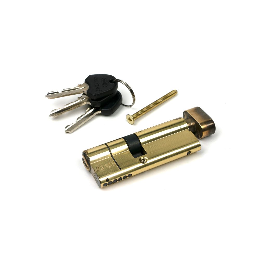 From The Anvil - Aged Brass 35/45T 5pin Euro Cylinder/Thumbturn | Sku. 45859 | Trade Door Handles.