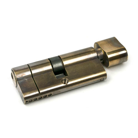 From The Anvil - Aged Brass 35/35 5pin Euro Cylinder/Thumbturn KA | Sku. 45871 | Trade Door Handles.