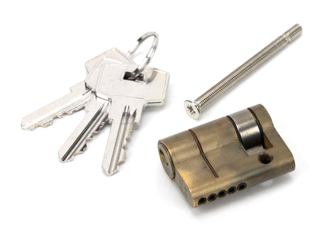 From The Anvil - Aged Brass 30/10 5pin Single Cylinder | Sku. 45879 | Trade Door Handles.