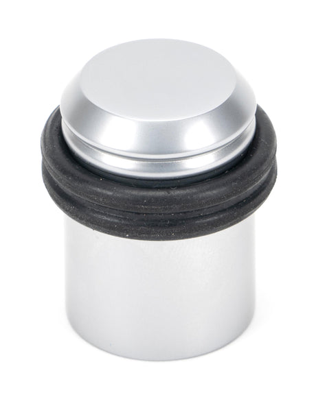 From The Anvil - Satin Chrome Floor Mounted Door Stop | Sku. 45909 | Trade Door Handles.