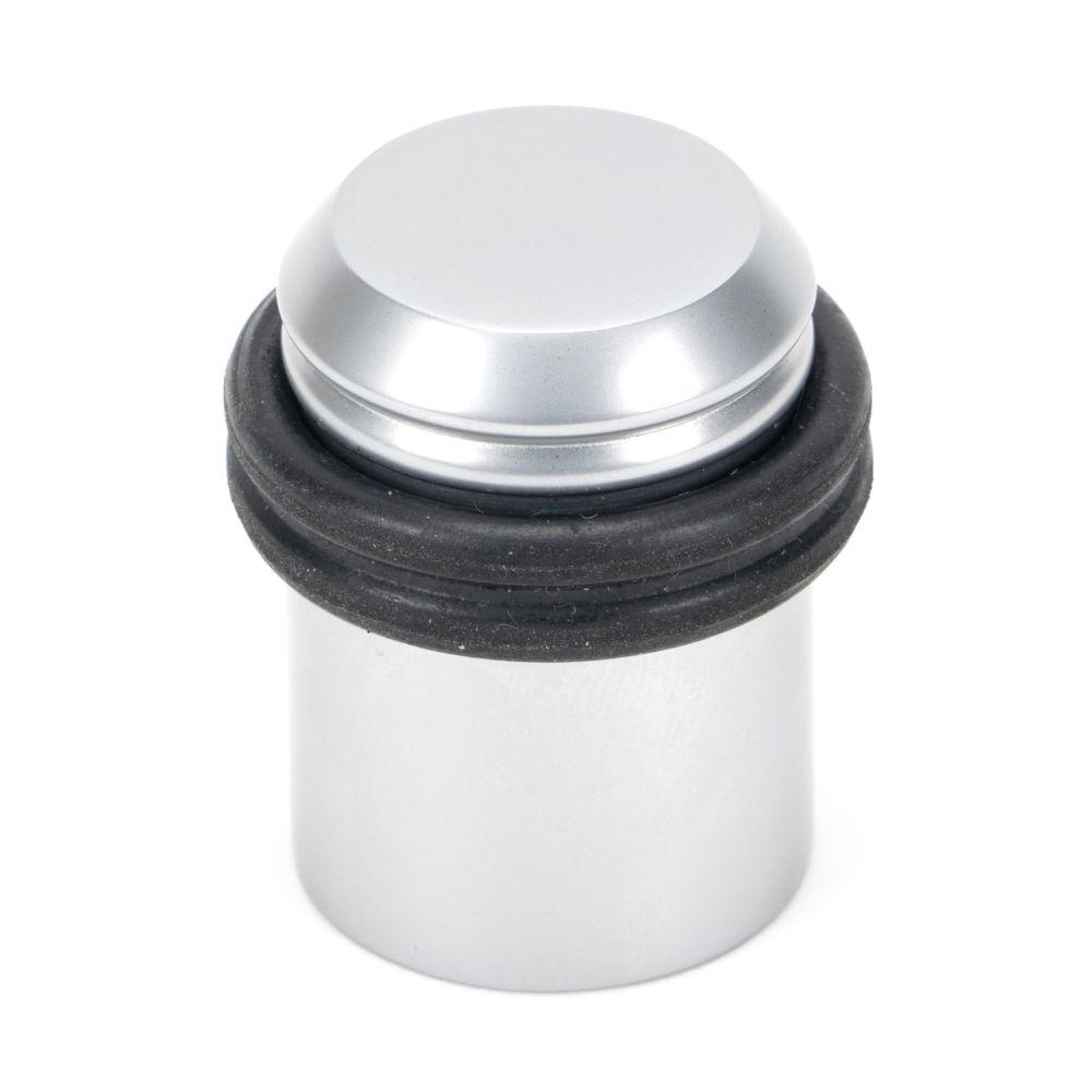 From The Anvil - Satin Chrome Floor Mounted Door Stop | Sku. 45909 | Trade Door Handles.