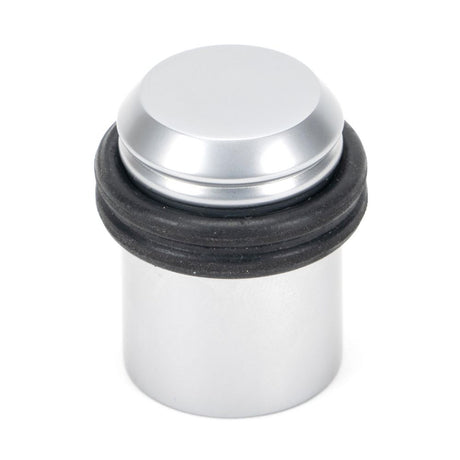 From The Anvil - Satin Chrome Floor Mounted Door Stop | Sku. 45909 | Trade Door Handles.