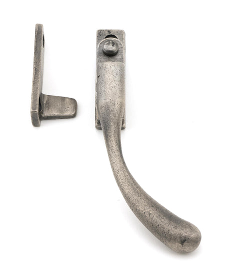 From The Anvil - Antique Pewter Night-Vent Locking Peardrop Fastener - RH | Sku. 45913 | Trade Door Handles.