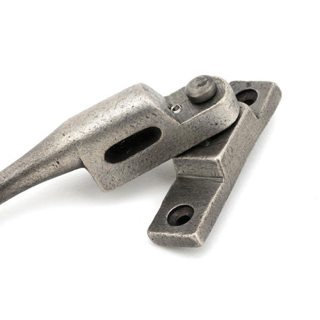 From The Anvil - Antique Pewter Night-Vent Locking Peardrop Fastener - RH | Sku. 45913 | Trade Door Handles.