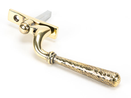 From The Anvil - Aged Brass Hammered Newbury Espag - LH | Sku. 45914 | Trade Door Handles.